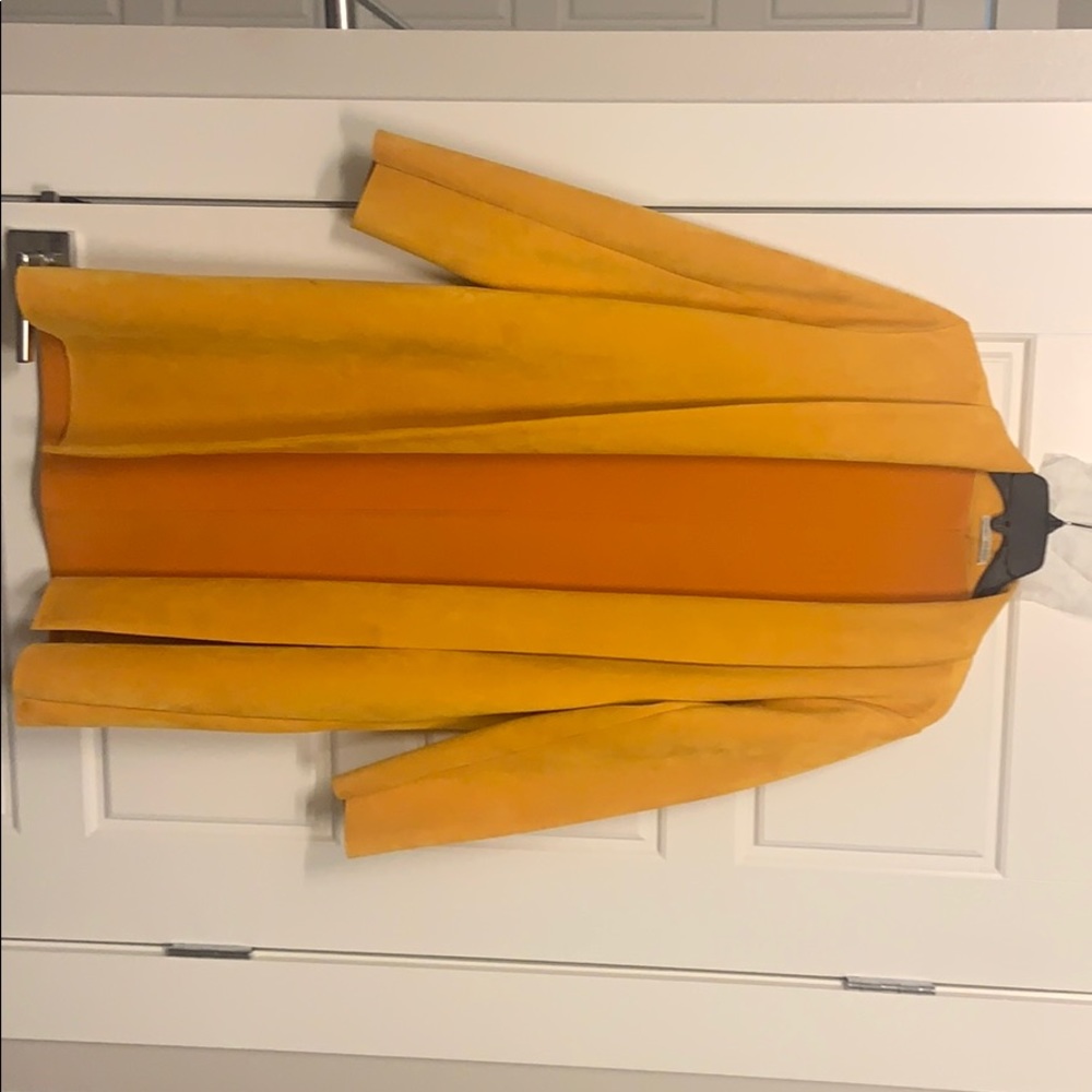 Zara suede/microfiber long coat